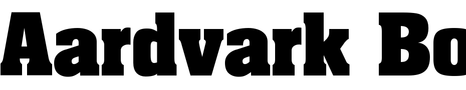 Aardvark Bold cкачати шрифт безкоштовно